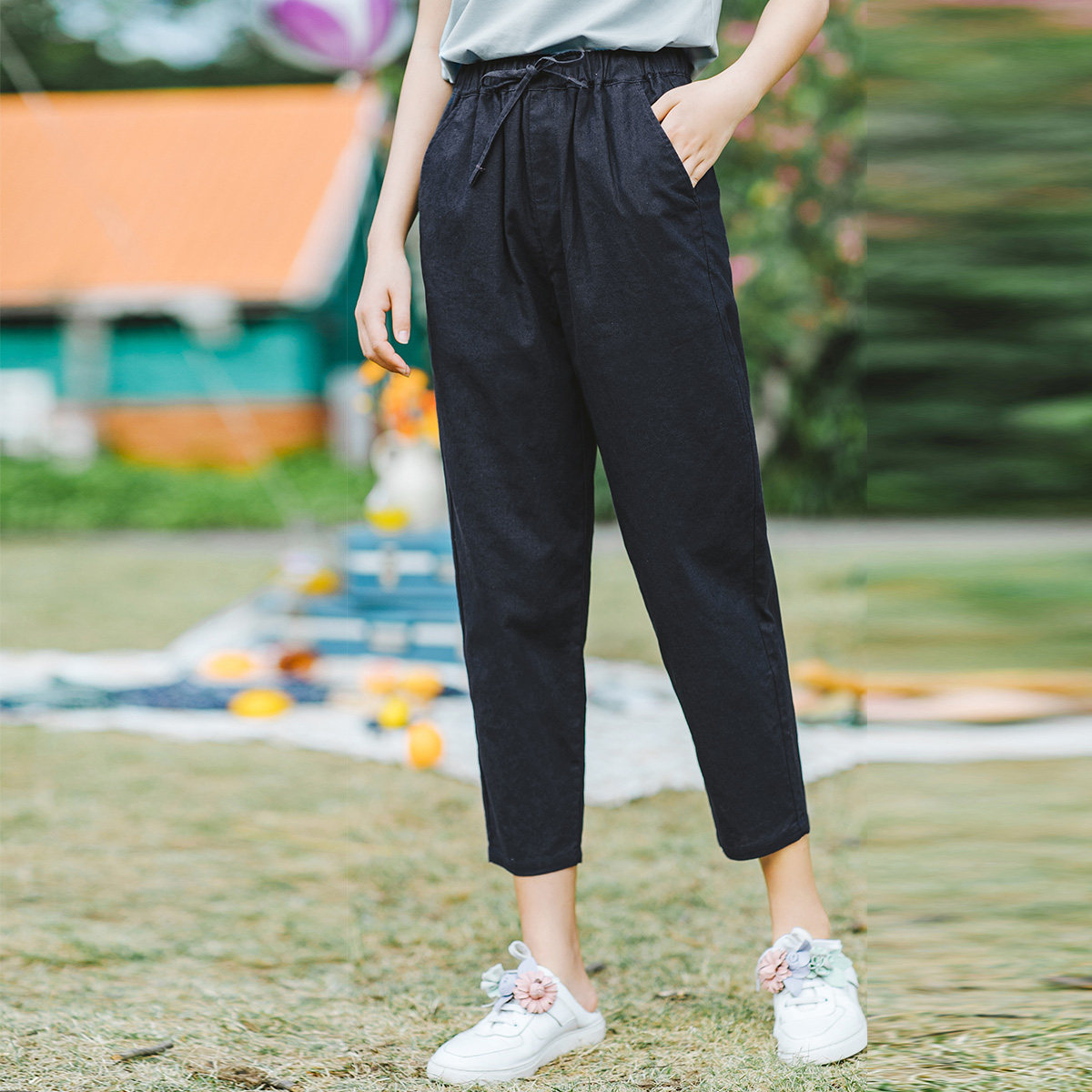  茵曼翰飞休闲裤