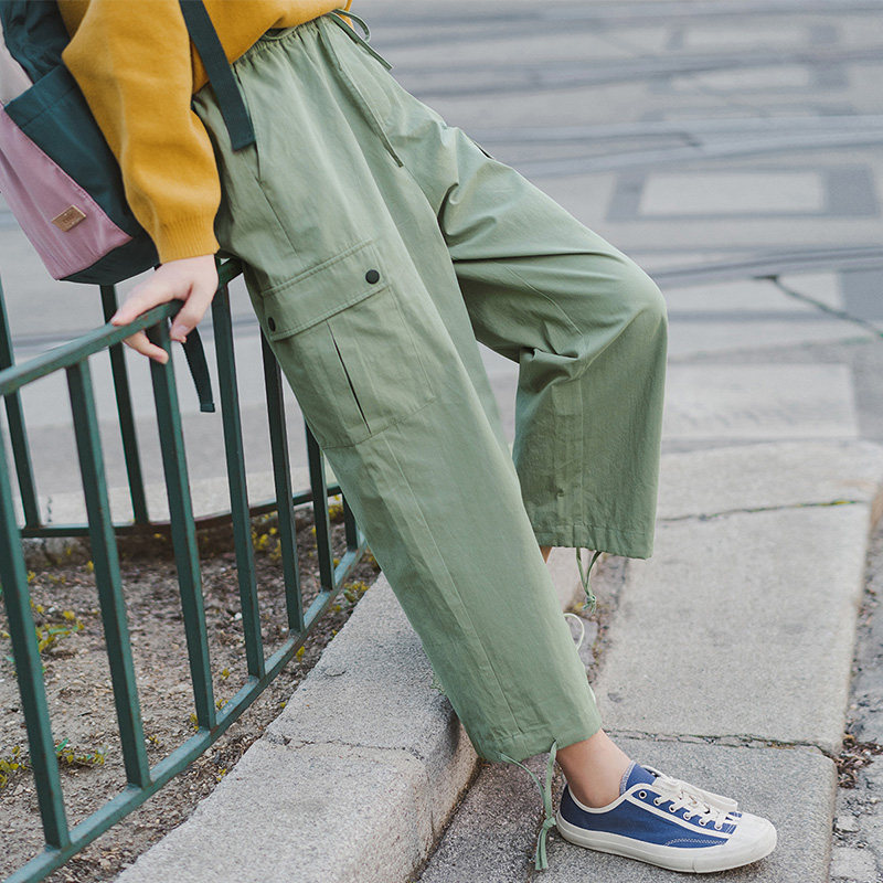 茵曼2020夏季工装裤运动裤子女裤 茵曼翰飞休闲裤