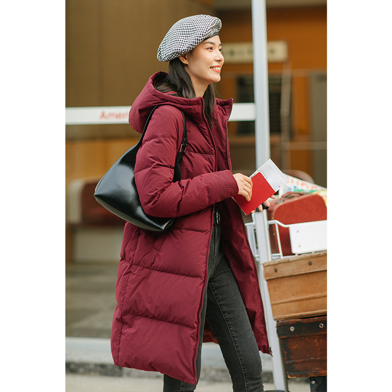 茵曼旗舰店因慢轻薄小个子羽绒服 茵曼翰飞羽绒服