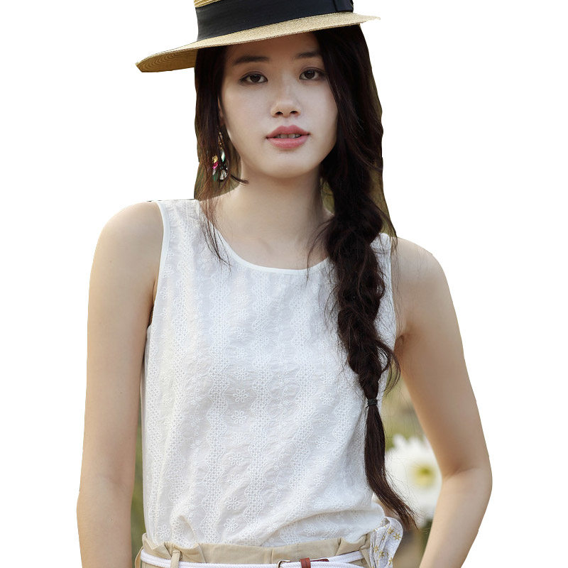 茵曼旗舰店2020新款纯棉女短小背心 茵曼翰飞背心吊带