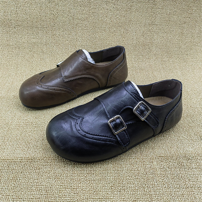 2026春节简约风皮带扣圆头平底单鞋女百搭舒适乐福鞋黑色搭扣鞋,淘宝优惠券,粉丝福利购,淘宝优惠卷