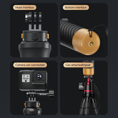 PULUZ胖牛快拆浮力棒大疆Gopro12运动相机潜水漂浮自拍杆水下拍摄 - 图0