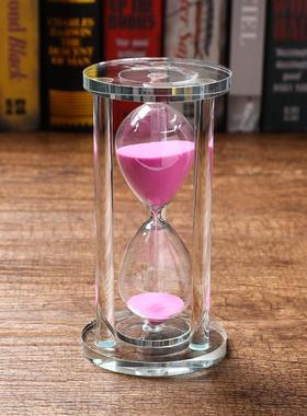 @新疆西藏包邮水晶沙漏计时器15/30/60客厅摆件儿童学生生日礼物D