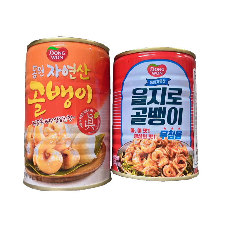 韩国东远Dongwon野生海螺自然产劲道螺肉罐头即食拌面搭档海鲜 - 图3