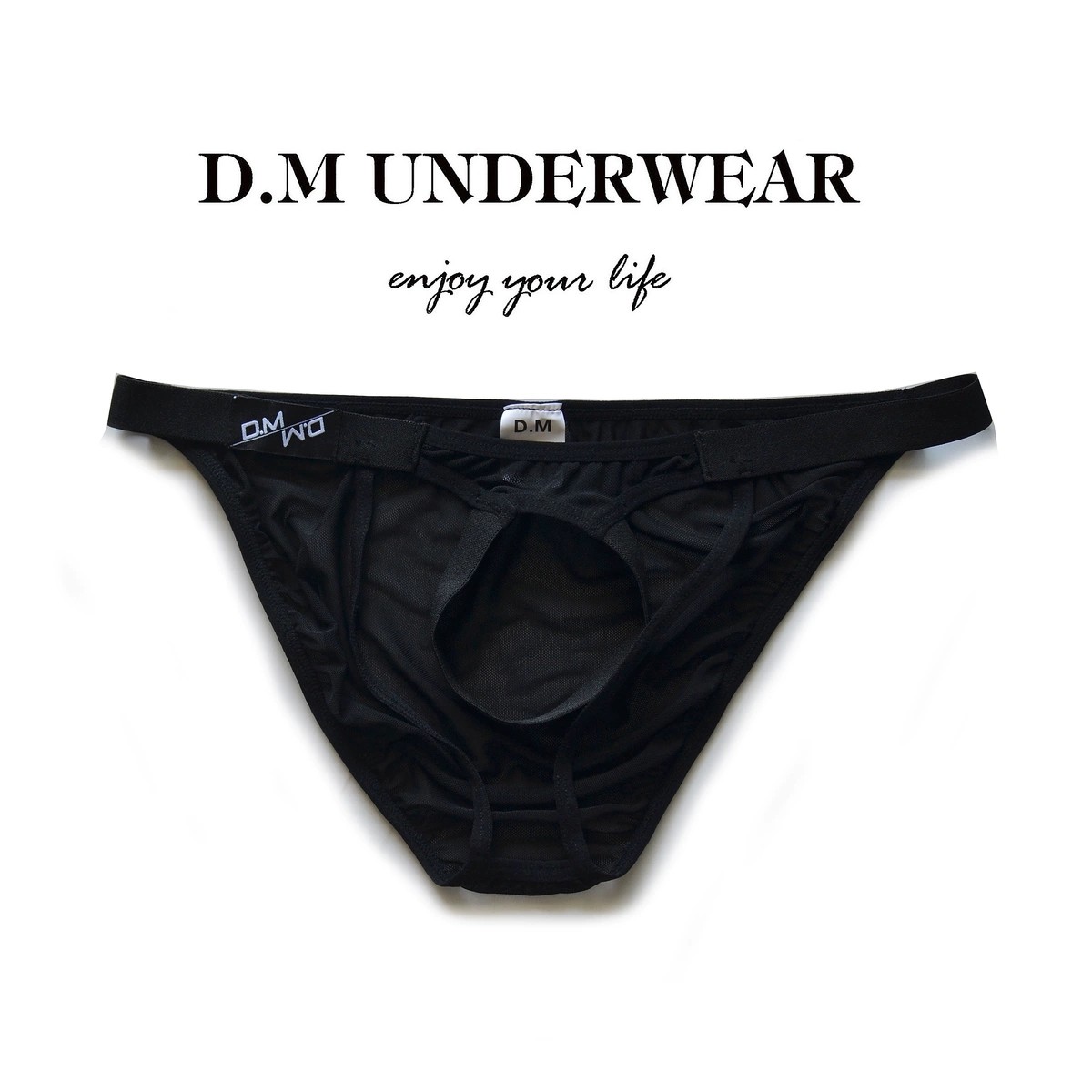 D.M男士内裤低腰性感透明情趣三角裤吊带缕空夏季透视网纱裤钗,淘宝优惠券,粉丝福利购,淘宝优惠卷