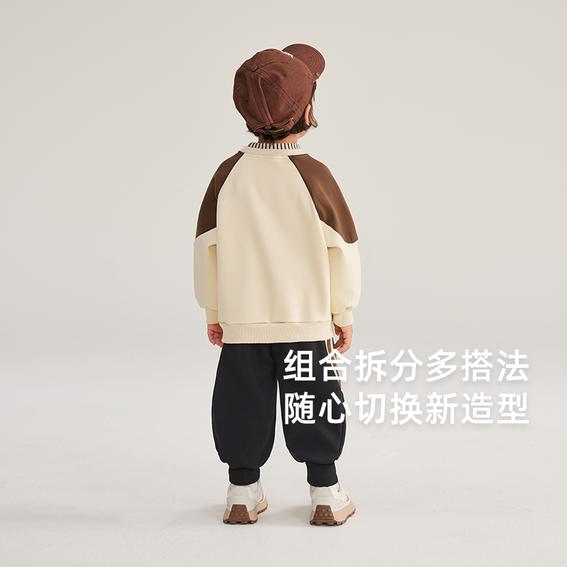 男童卫衣加绒套装男孩秋冬休闲裤宝宝秋装时尚衣服儿童运动两件套