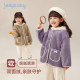 Antibacterial girls' coat autumn and winter new style baby girl's sweet and stylish velvet thickened mid-length children's winter coat