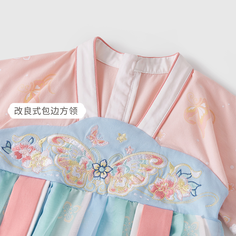 jellybaby儿童连衣裙夏装宝宝六一唐装古风裙子夏季5岁汉服女童夏-图2