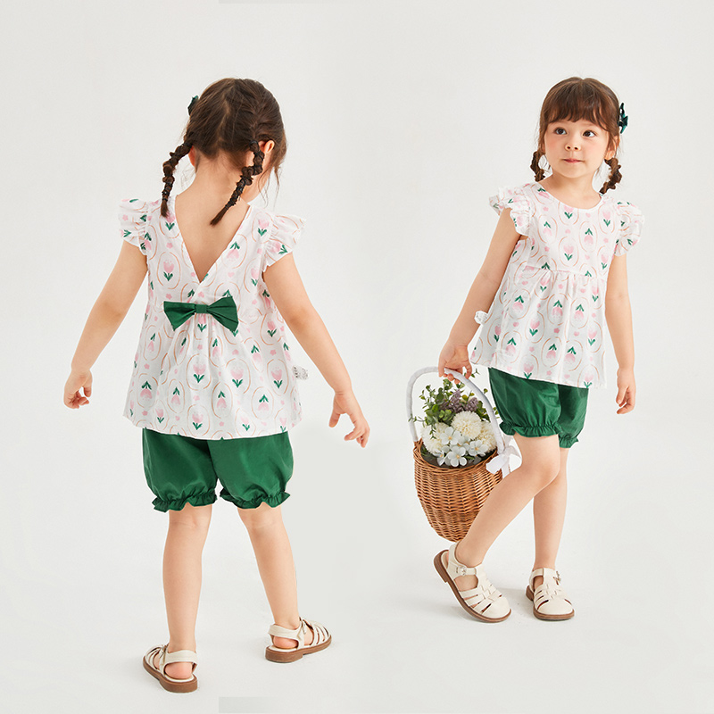 jellybaby宝宝夏季衣服小儿童时髦两件套夏装洋气3岁森系女童套装 - 图3