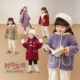 Antibacterial girls' coat autumn and winter new style baby girl's sweet and stylish velvet thickened mid-length children's winter coat
