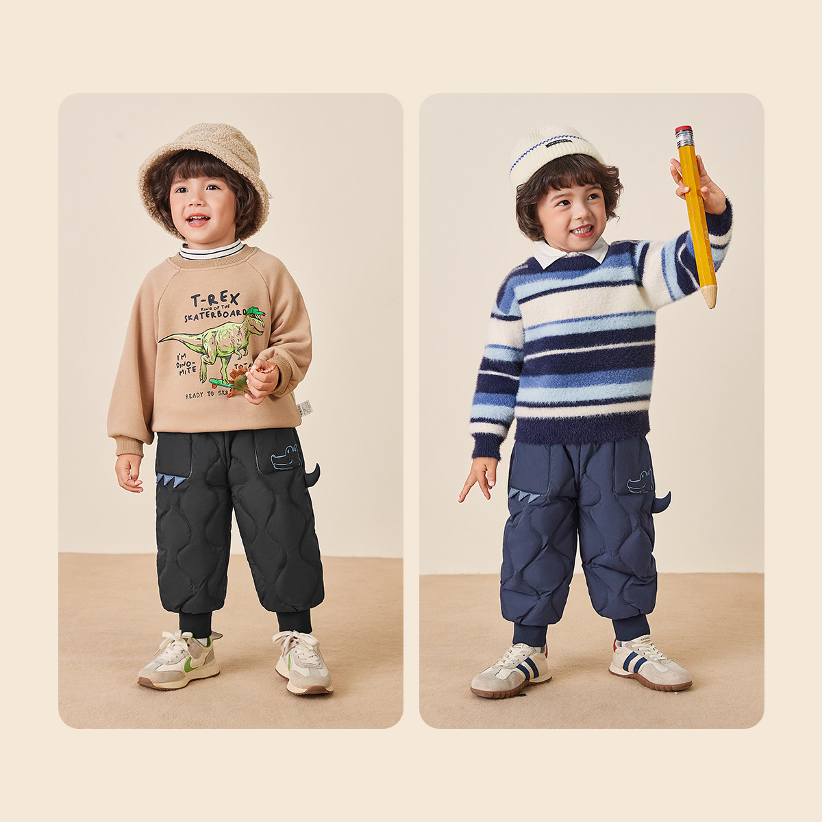 男童羽绒裤小童冬装洋气抗菌儿童加厚保暖棉裤潮2026宝宝冬季裤子,淘宝优惠券,粉丝福利购,淘宝优惠卷