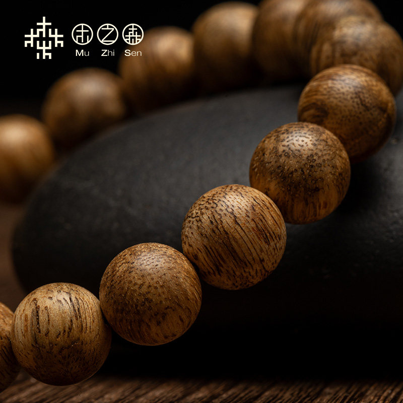 【奶香清甜】柬埔寨沉香佛珠手串10mm*19颗天然虫漏老料手链保真,淘宝优惠券,粉丝福利购,淘宝优惠卷