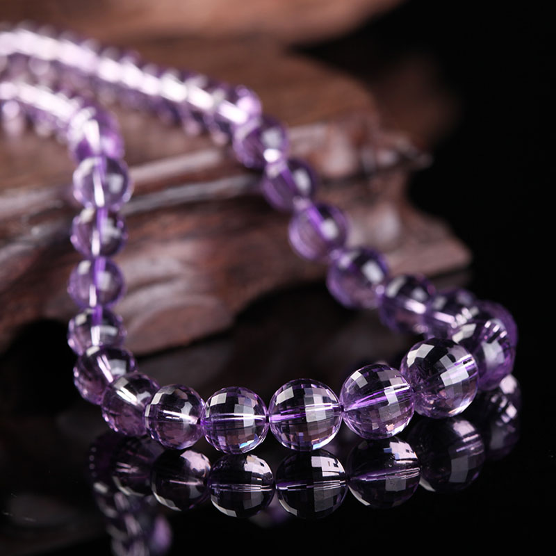 切面紫水晶塔链紫晶女士时尚项链 富美达项链