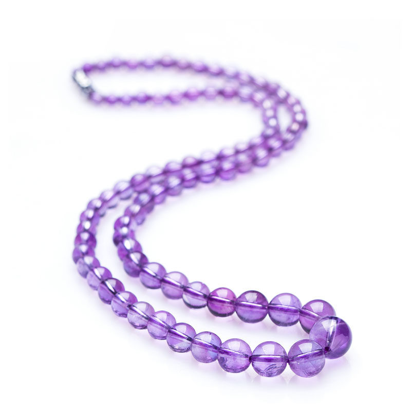 紫水晶塔链紫晶女士水晶首饰项链 富美达项链