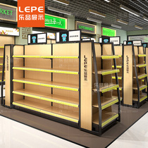 Lotte Ultra City Shelves Convenience Store Double Sided Shelving Store Zero Food Cabinet Stationery Shop Wood Single-sided Display Shelf