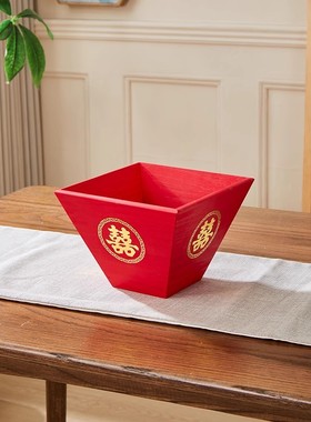 实木客厅创意摆件老式日进斗金