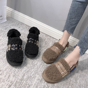 保暖加绒羊羔毛棉鞋