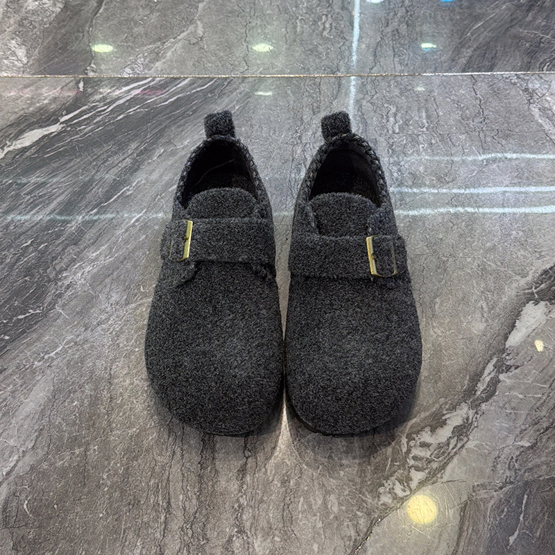 舒适显脚小~毛呢内增高加绒勃肯鞋女2025冬新款小众皮带扣乐福鞋,淘宝优惠券,粉丝福利购,淘宝优惠卷