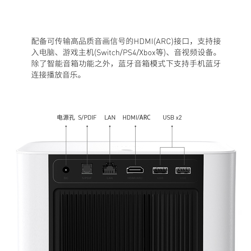 当贝D3X投影仪家用超高清卧室投墙迷你1080P智能兼容4K小型3D无屏电视家庭影院学生网课漫反射护眼