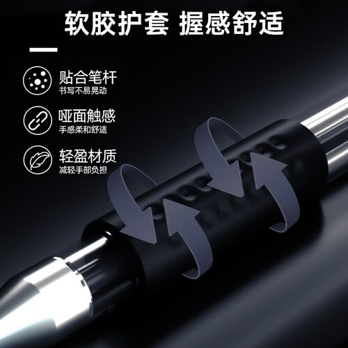 得力中性笔学生黑色0.5mm水笔红笔改试卷考试笔子弹头商务办公笔 - 图1