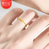 Золотой браслет с одной бусиной, кольцо ручной работы, плетеные золотые шелковые нитки на день Святого Валентина