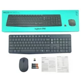 Logitech, беспроводной комплект, клавиатура, мышка для офиса, ноутбук