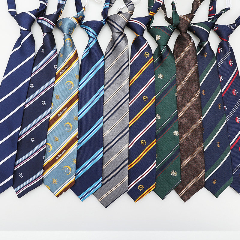 jk/dk学院风日系韩版条纹红绀灰蓝衬衫男女配饰免打领带新品包邮,淘宝优惠券,粉丝福利购,淘宝优惠卷