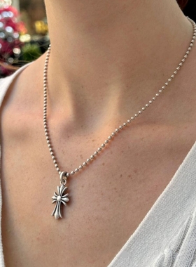 银色十字架项链女夏新款