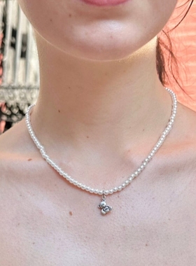 bm珍珠项链Choker女大学生新款小熊项圈链颈链正品brandymelville