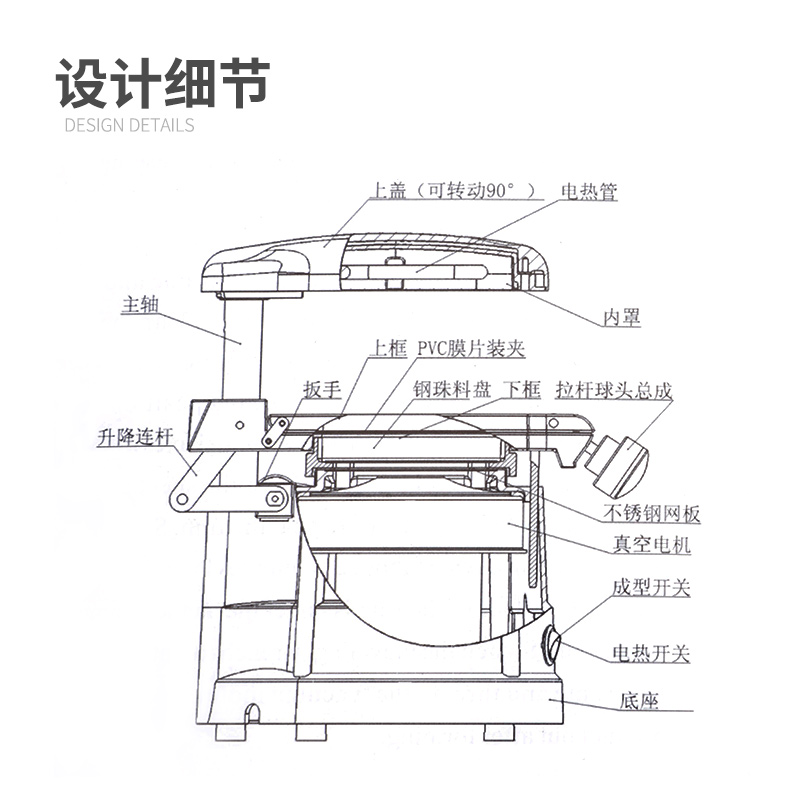 厂家直销牙科金光压膜机真空成型机制作正畸保持器技工口腔设备 - 图2