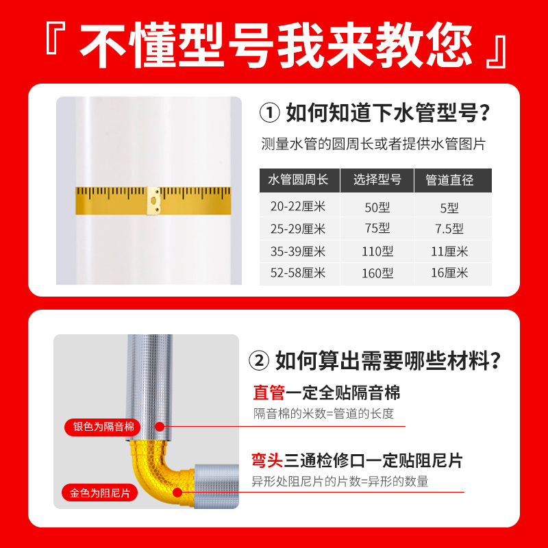 隔音棉卫生间包下水管道阻尼片厕所静音王 自粘隔热消音吸音材料 - 图2