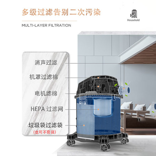 锂电吸尘器家用充电大吸力开荒保洁美缝超强力大功率工业用吸尘机 - 图1