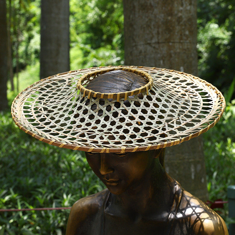 竹编斗笠帽竹帽舞蹈表演道具竹灯罩装饰竹青编织镂空帽子竹制品,淘宝优惠券,粉丝福利购,淘宝优惠卷