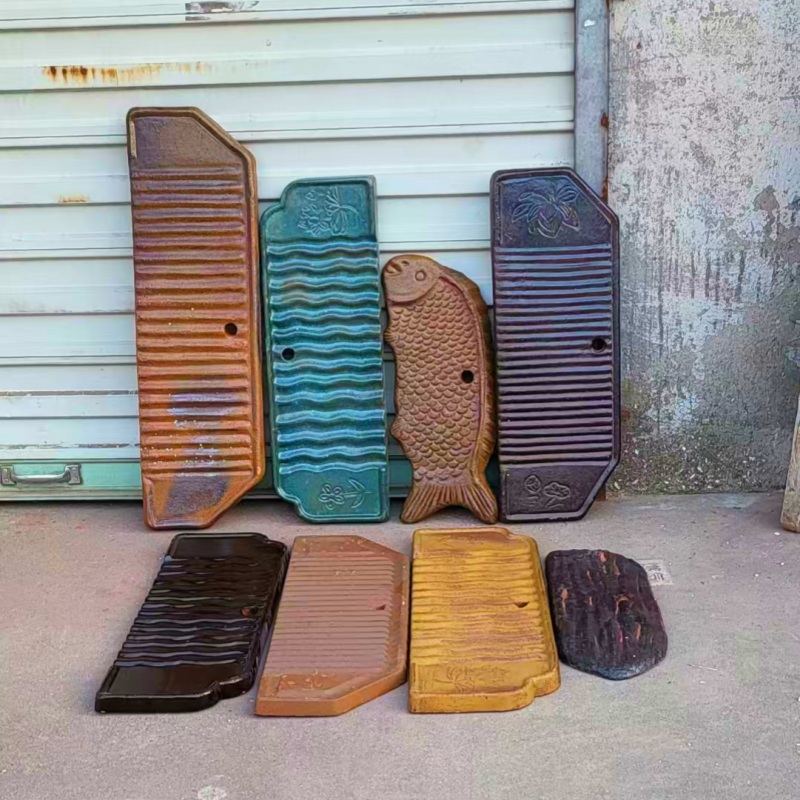 古法养鱼鱼缸流水板60cm长陶瓷木纹板打孔陶盆水缸创意缸上流水板,淘宝优惠券,粉丝福利购,淘宝优惠卷