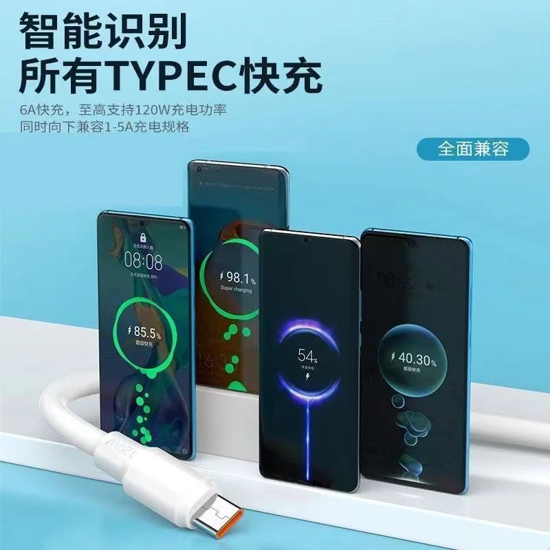 6A超级快充线120WType-C闪充数据线适用华为OPPO小米荣耀VIVO手机 - 图1