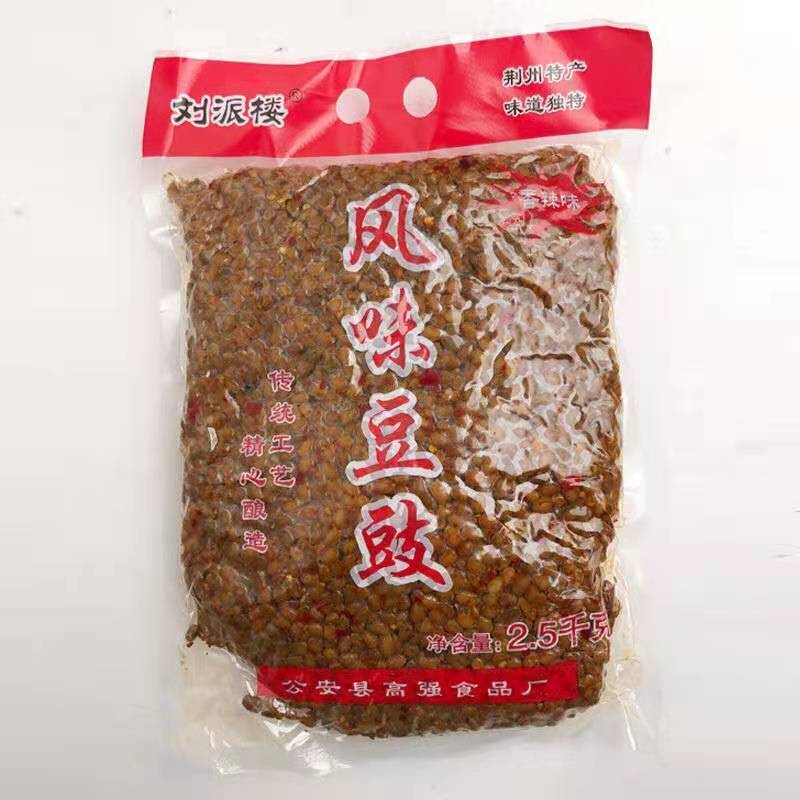 湖北荆州公安特产刘派楼风味豆鼓140g*10包豆丝腊八豆香辣下饭菜 - 图3