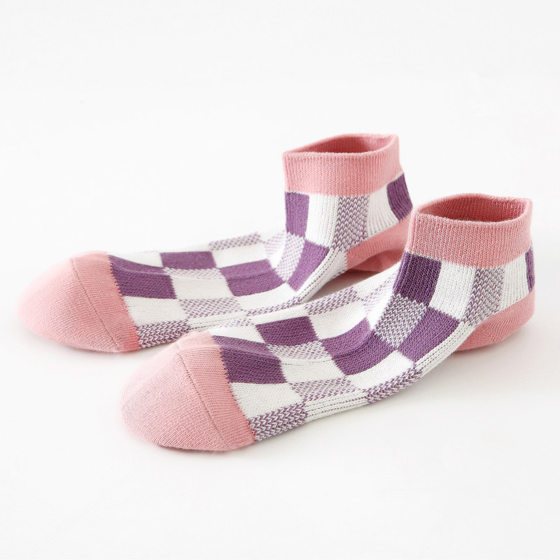恒源祥纯棉夏季几何撞色ins女短袜 恒源祥西米露船袜
