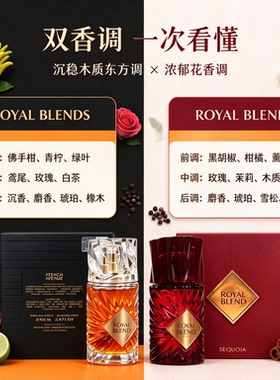 Royal Blends皇家香水礼盒沉香木质玫瑰花香调持久留香男女中性香