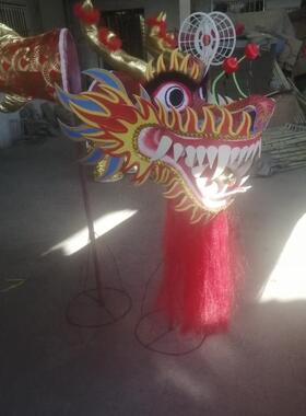 秧歌龙头儿童舞龙红色龙头