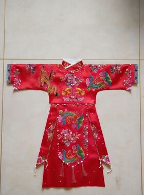 仙衣手工禾秀服仙袍龙凤呈祥 纸做的尺寸约75*75三月三六月六用品