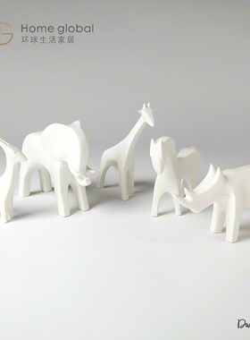 样板房金色雕塑客厅摆件动物造型