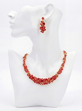 奢华气质新娘项链套装 重工轻奢风锁骨链 礼服专用夸张配饰女