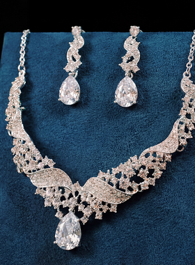 轻奢欧美小众锁骨链女款套装