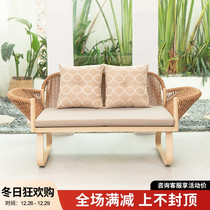 Balcony Casual Chair Rattan Chasha Hair Chair Nordic Light Lavish Creative Chinese Hospitality Outdoor Sofa Rattan Chair Your Courtesant Deck Chair