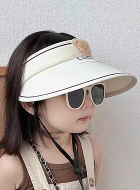 儿童防晒帽女空顶宝遮阳夏