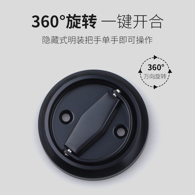 304不锈钢圆形拉手消防门过道门隐形把手隐藏式消防门柜门暗拉手