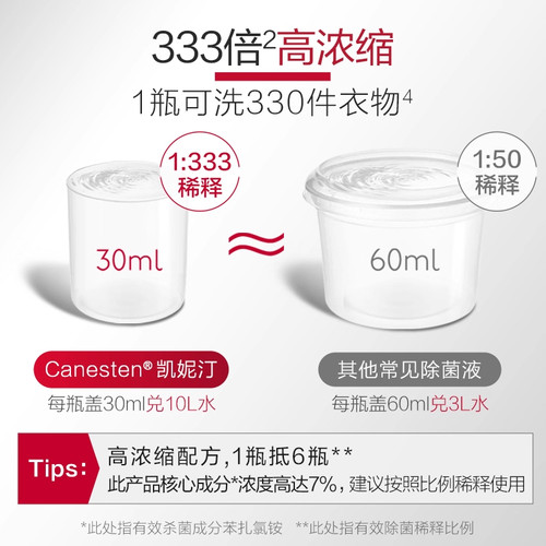 拜耳Canesten凯妮汀衣物消毒除菌液洗衣杀菌婴儿内衣内裤袜子1L瓶 - 图1
