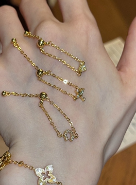 金色链条细戒指女2026新款气质