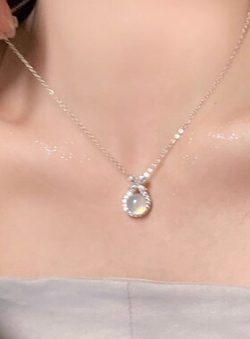 白玉髓项链女2024年新款爆款夏季