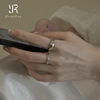 Silver narrow edge plain small round bead ring 2026 new style